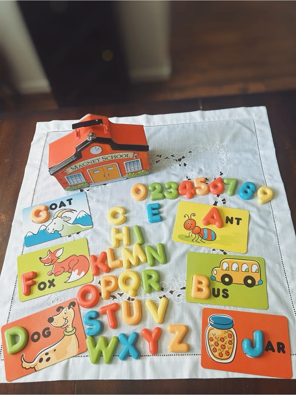 Parents by Battat magnet school magnetic alphabet learning set w/tin case